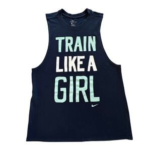 Nike Womens Small Dri Fit Athletic Cut Tank Top Train Like A Girl Yoga Running